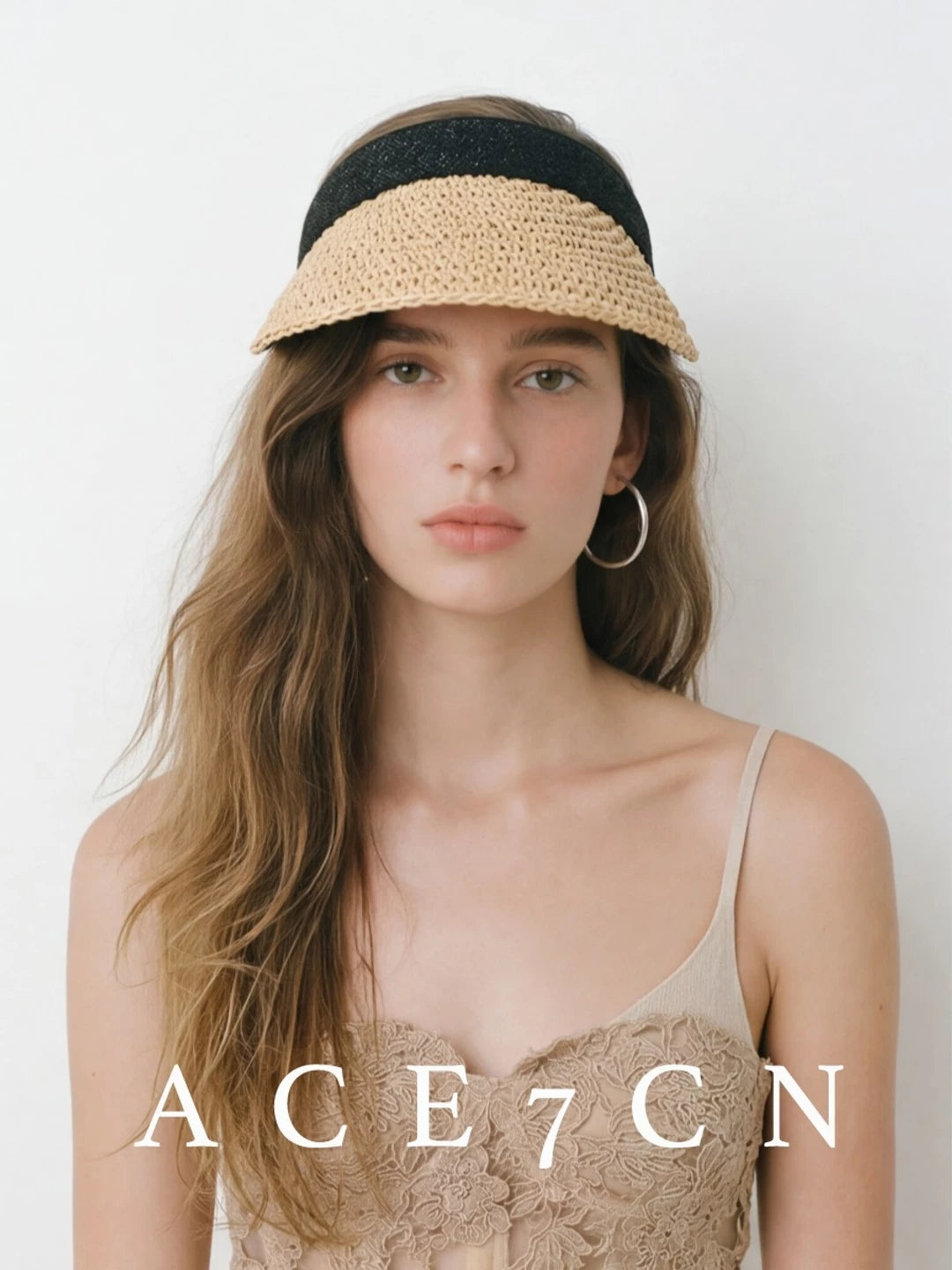 Glitter-Thread Headband Visor — ACE7CN