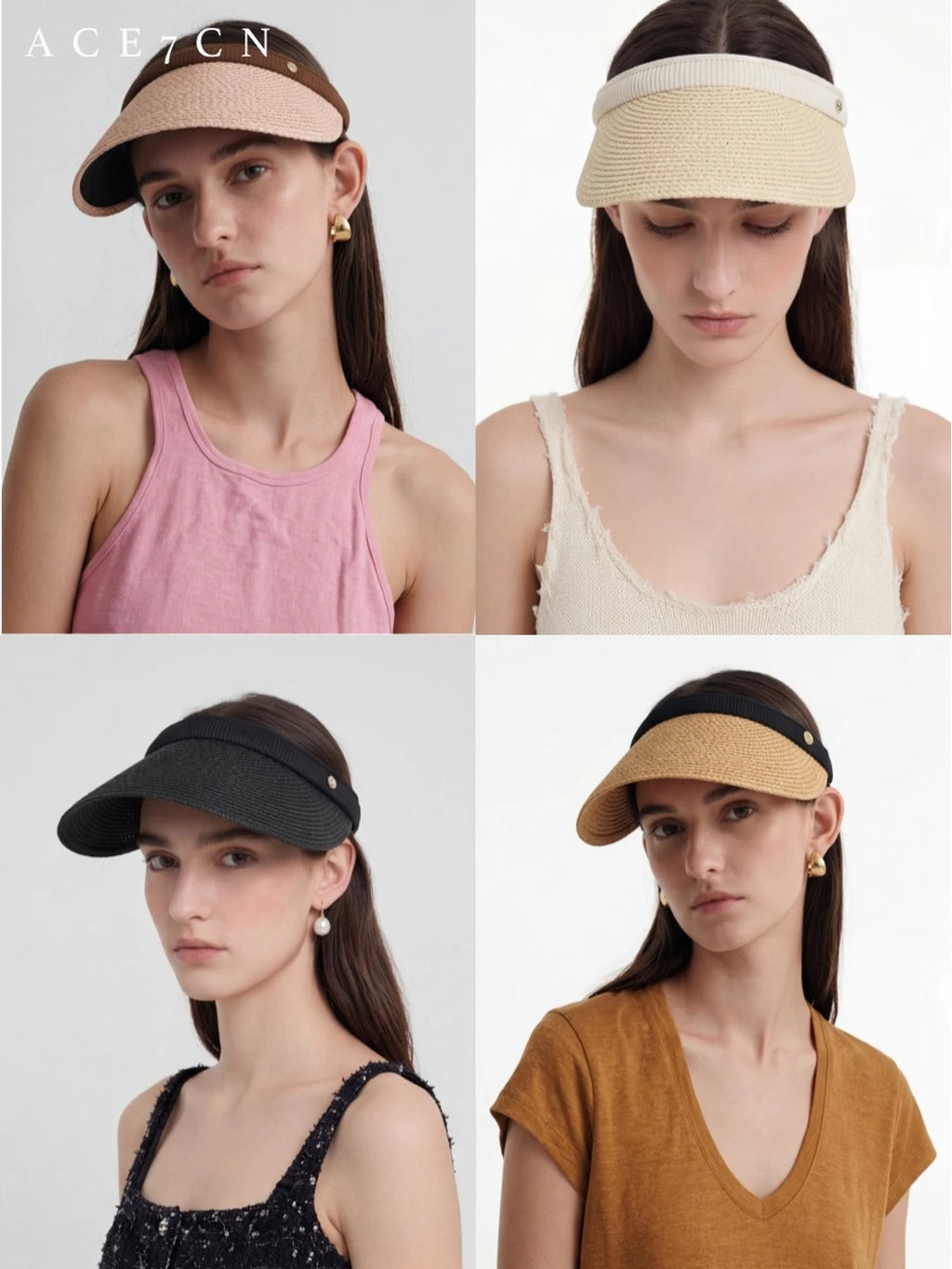 Open-Top Straw Visor — ACE7CN