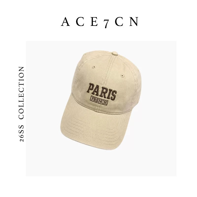 Paris-Embroidered Baseball Cap — ACE7CN