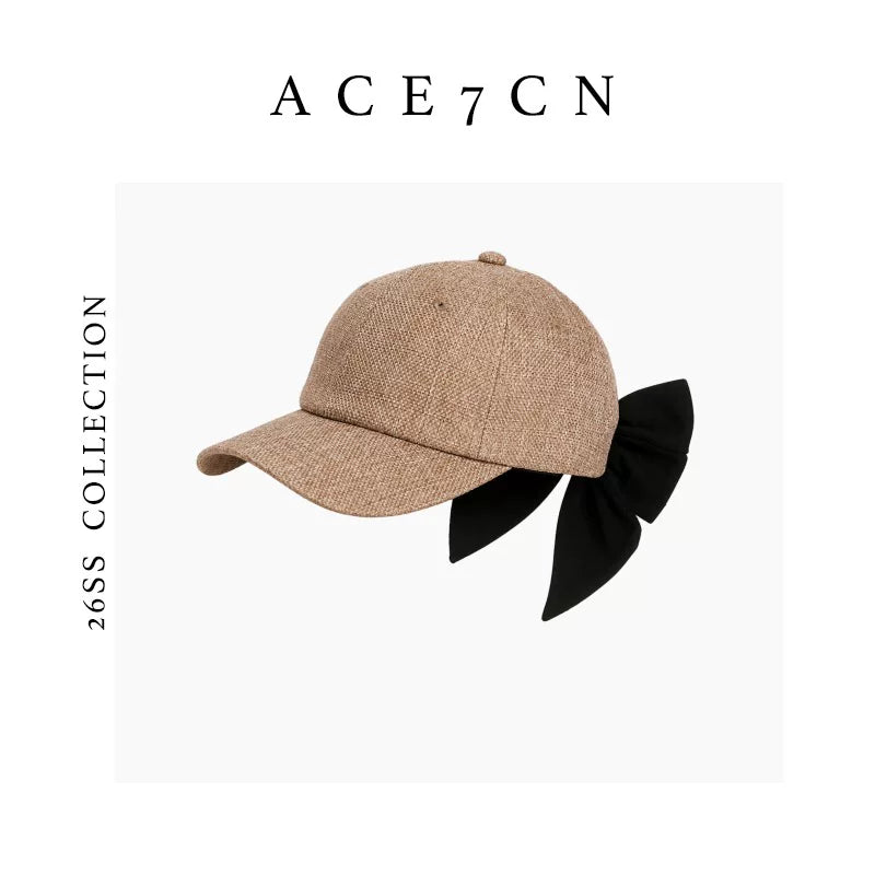 Oversized-Bow Equestrian Cap — ACE7CN