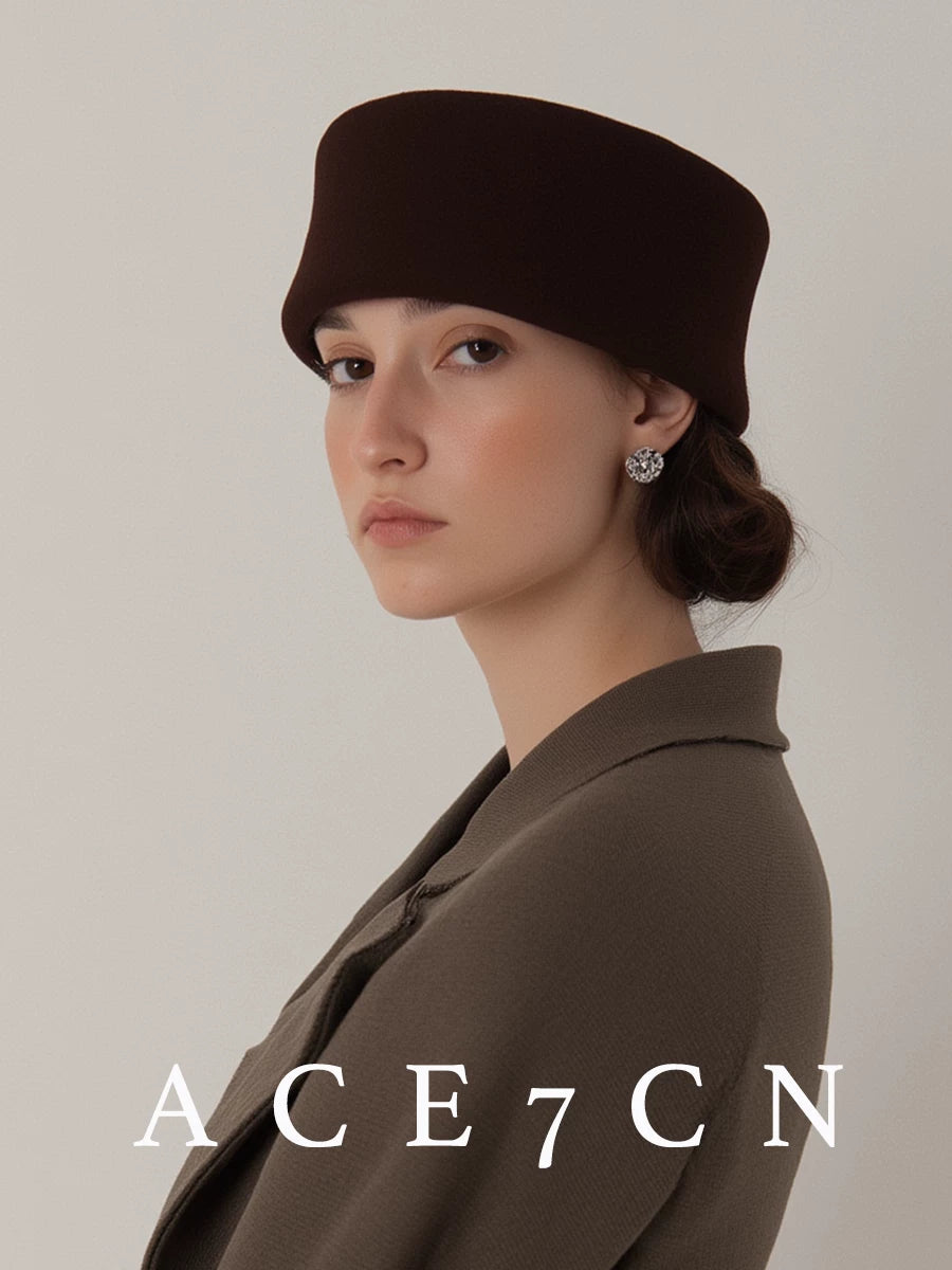 Brimless Wool Pillbox Hat — ACE7CN