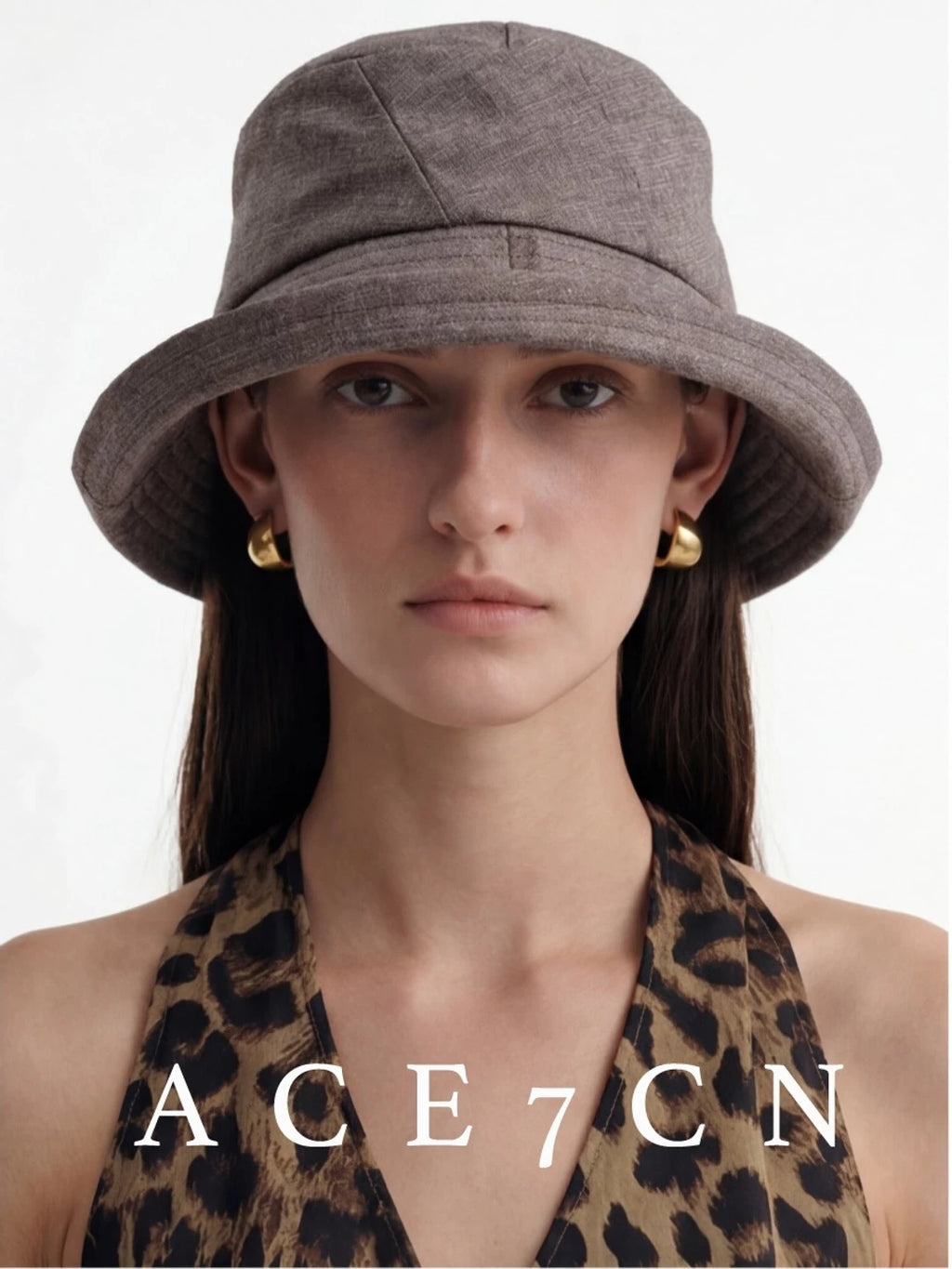 Pleated Roll-Brim Bucket Hat — ACE7CN