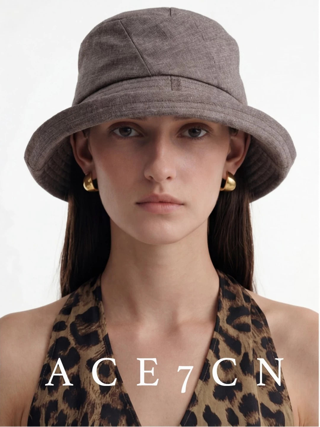 Pleated Roll-Brim Bucket Hat — ACE7CN