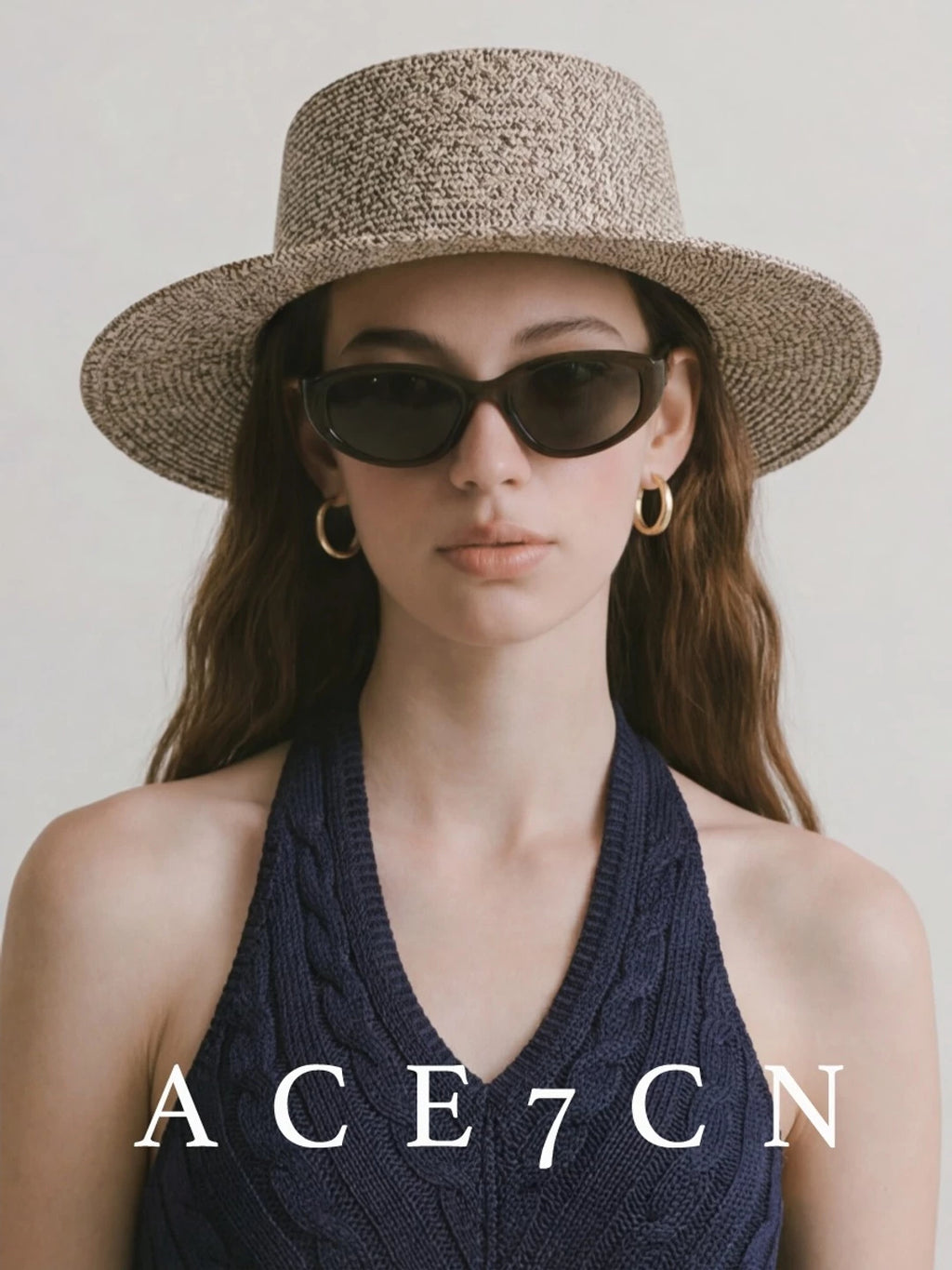 Short-Brim Straw Cowboy Hat — ACE7CN