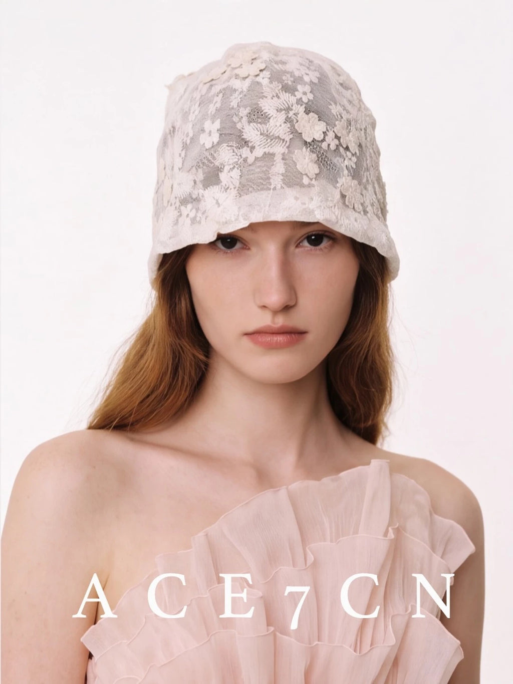 Floral Crochet Lace Head Scarf Hat — ACE7CN