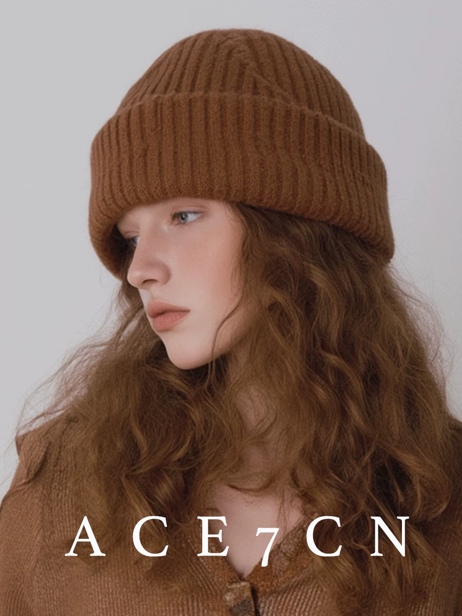 Roll-Brim Knit Beanie — ACE7CN