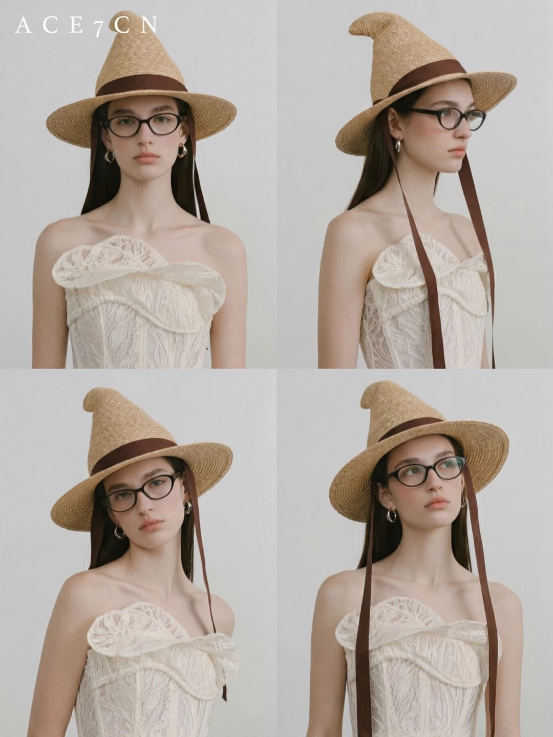 Pointed Wheat-Straw Witch Hat — ACE7CN