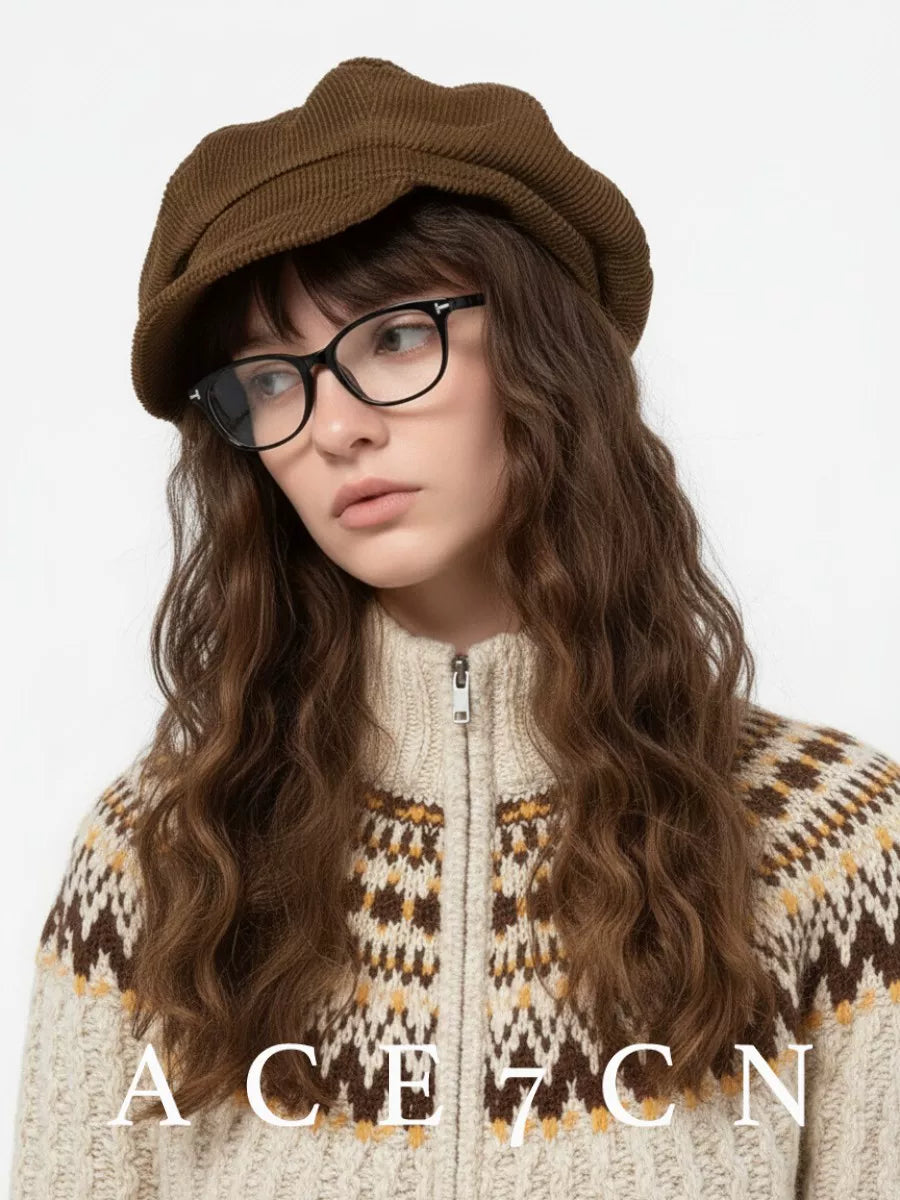 Corduroy Newsboy Cap — ACE7CN
