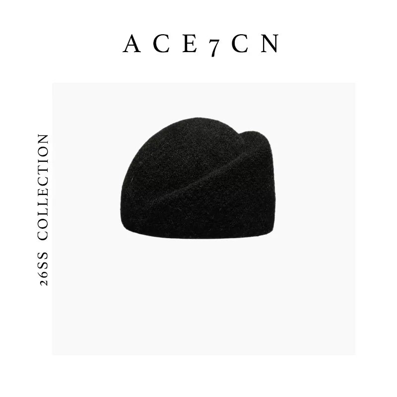 Brimless Wool-Blend Pillbox Hat — ACE7CN