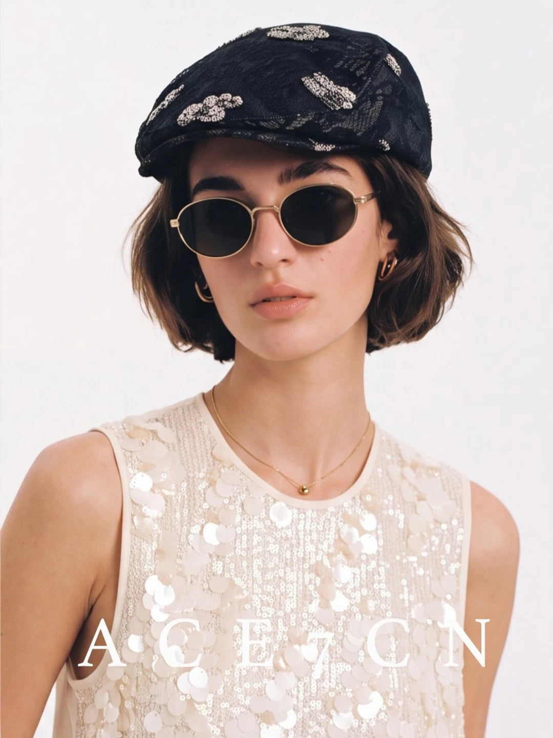 Vintage Elegant Tencel Cable-Knit Beret Flat Cap Bucket