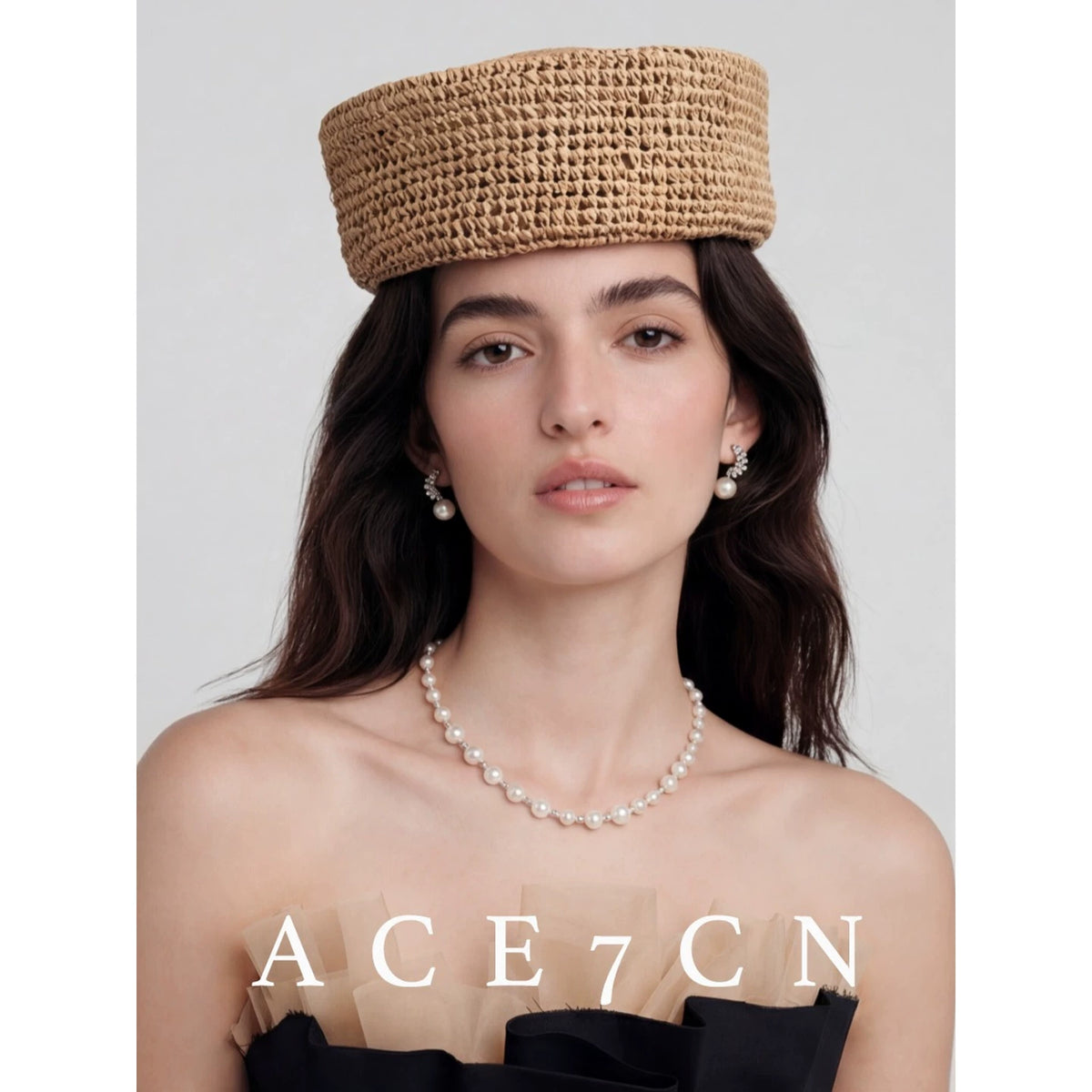 Hand-Woven Round Pillbox Hat — ACE7CN