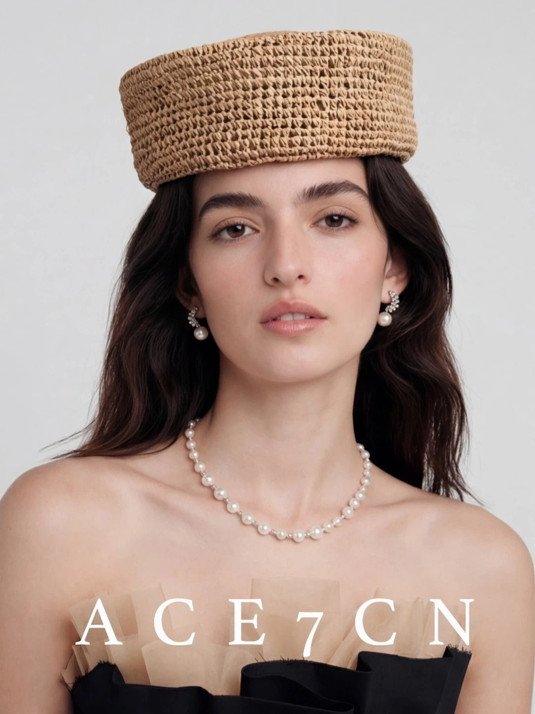 Hand-Woven Round Pillbox Hat — ACE7CN