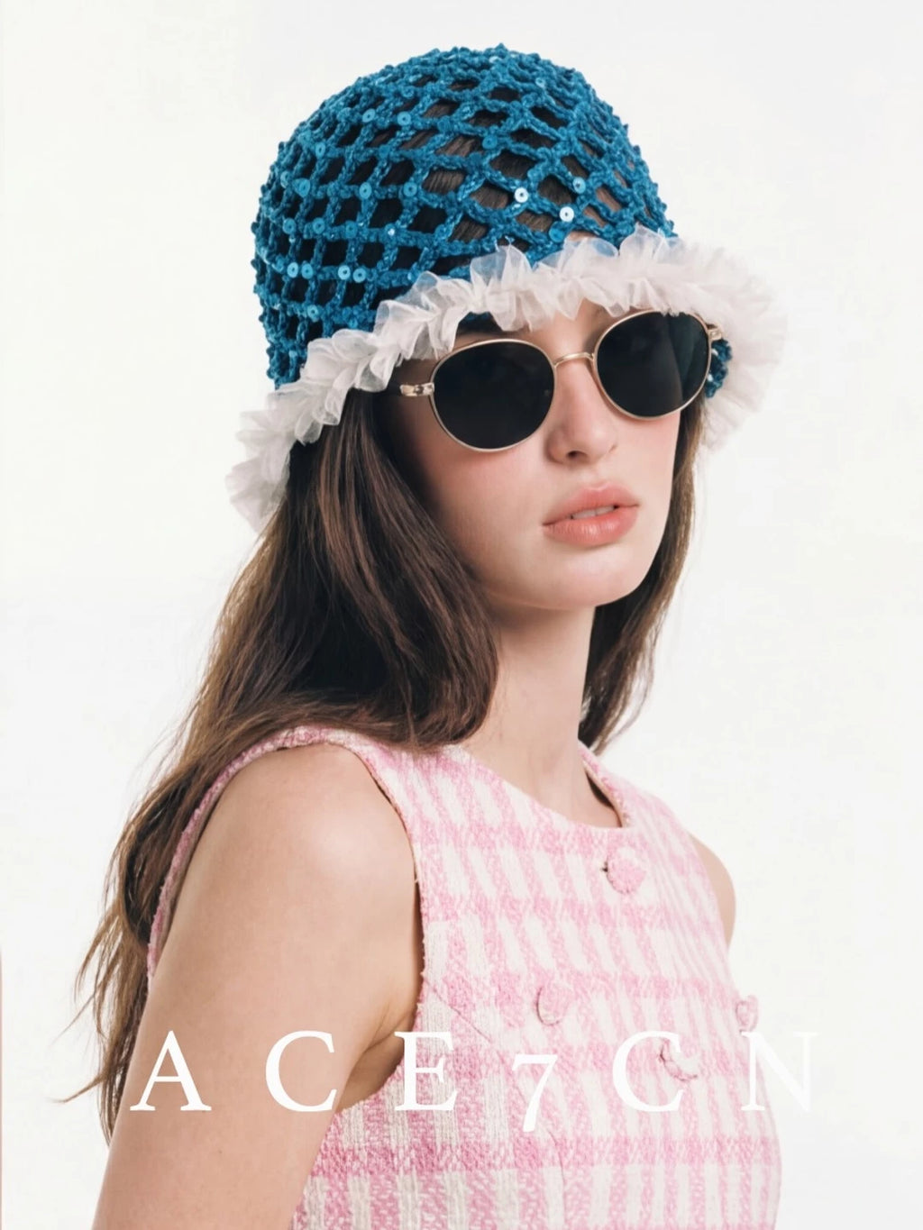 Sequin-Lace Crochet Beanie — ACE7CN