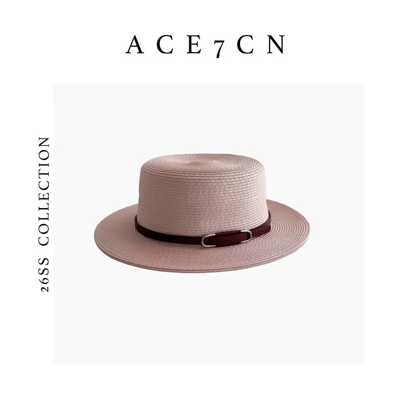 Flat-Top Straw Boater — ACE7CN