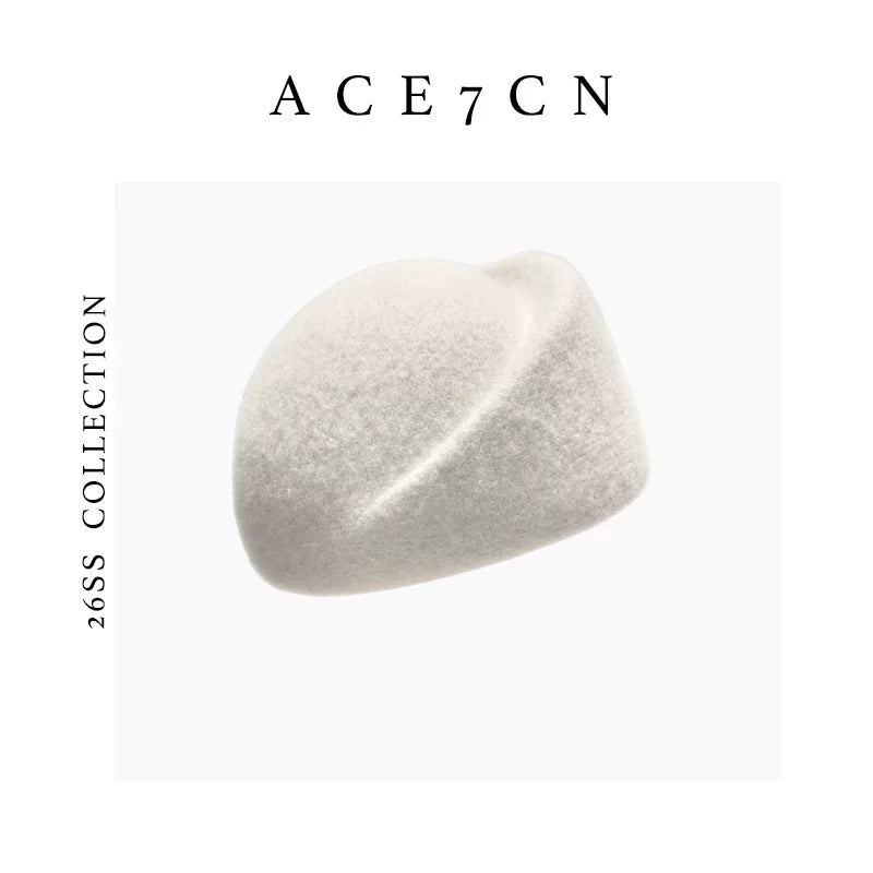 Brimless Wool-Blend Pillbox Hat — ACE7CN