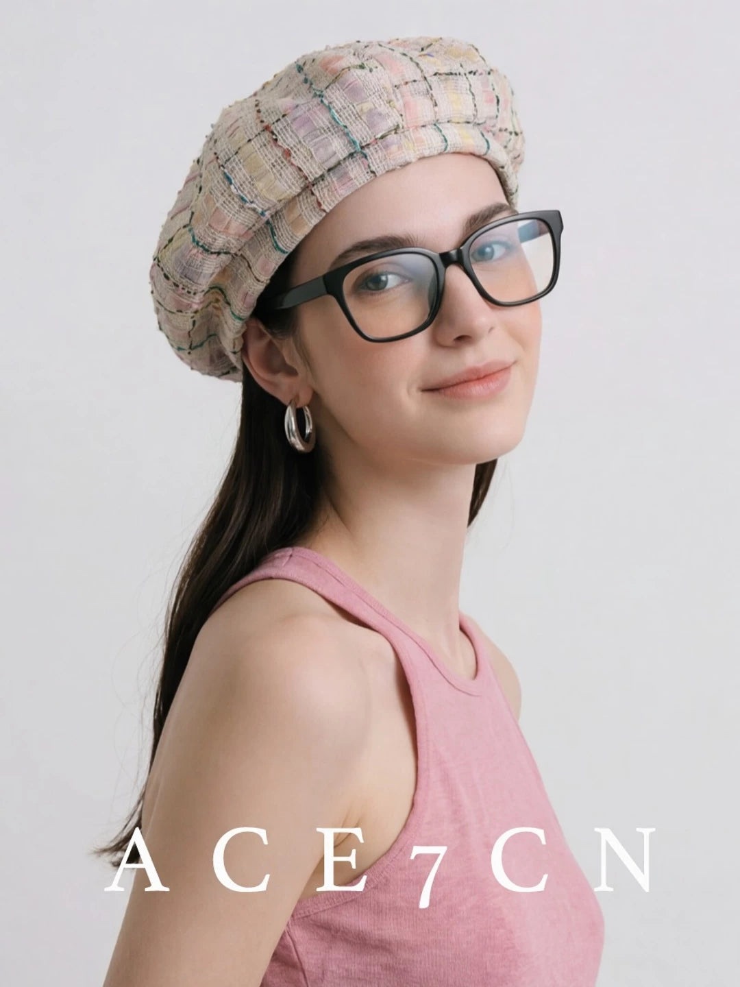 Hand-Stitched Tweed Painter Beret — ACE7CN