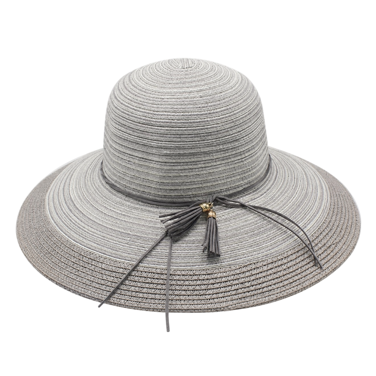 Multi-Stripe Paper-Straw Sun Hat — ACE7CN