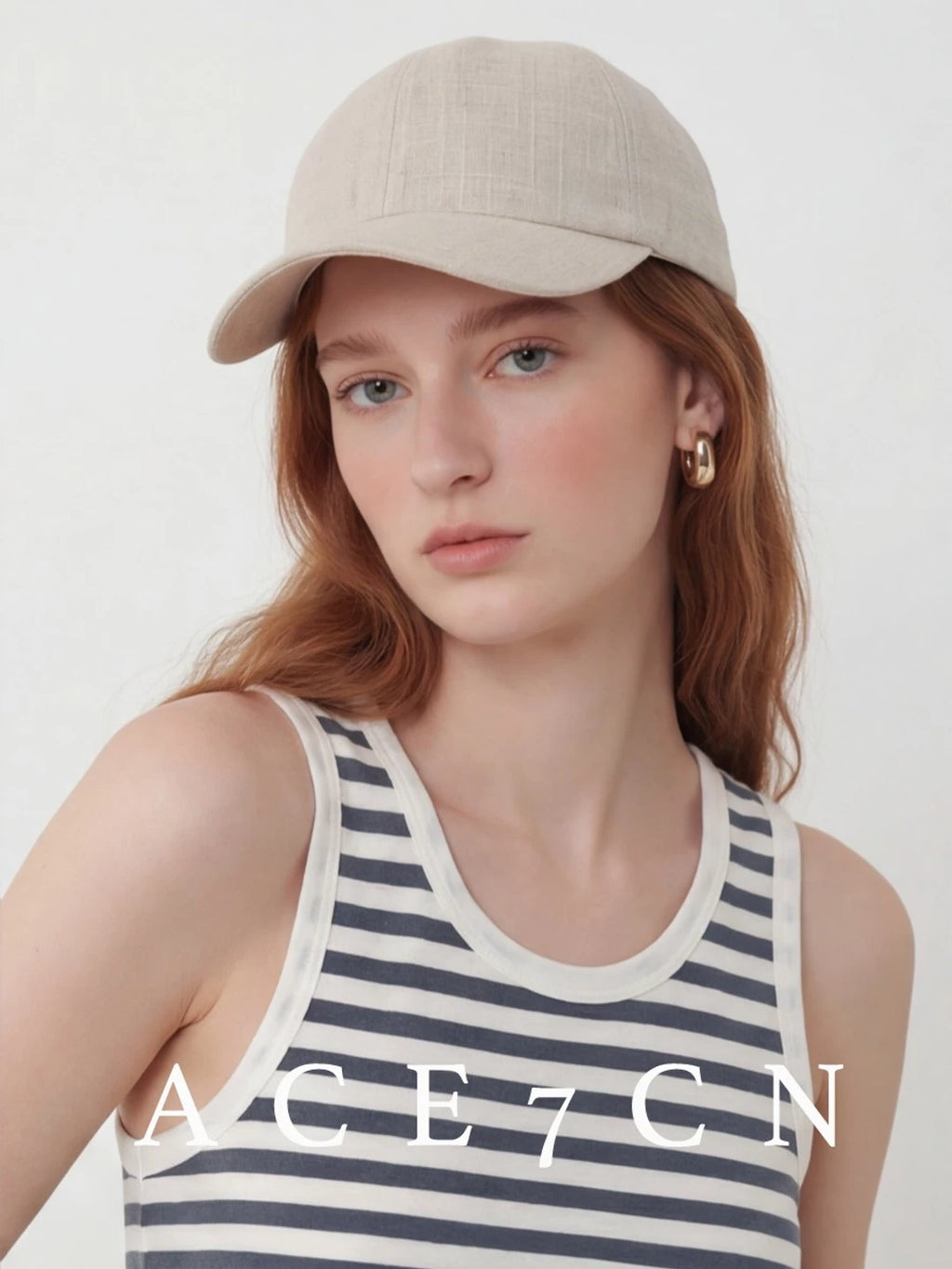 Soft-Crown Linen Baseball Cap — ACE7CN