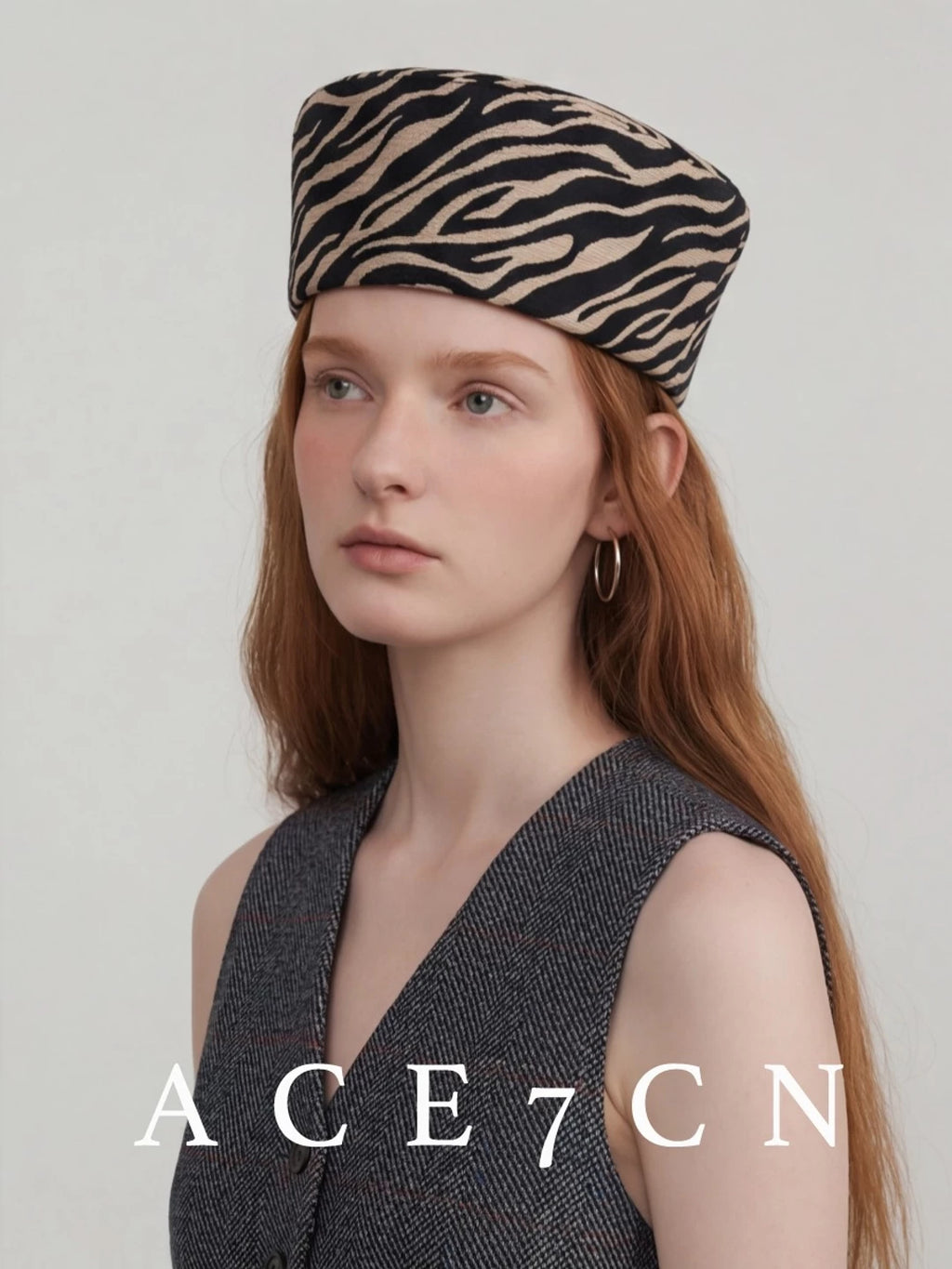 Zebra Pillbox Hat — ACE7CN