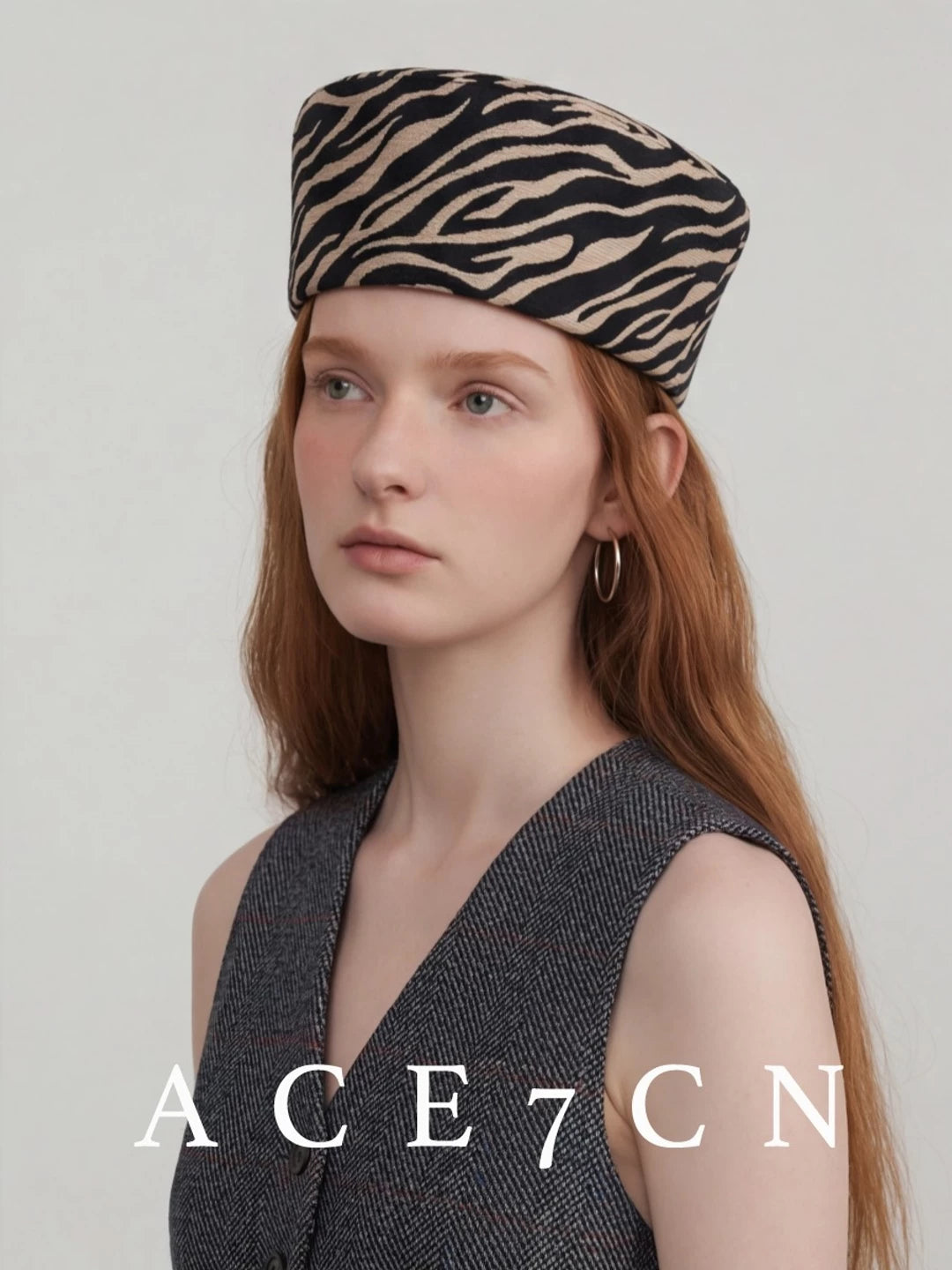 Zebra Pillbox Hat — ACE7CN