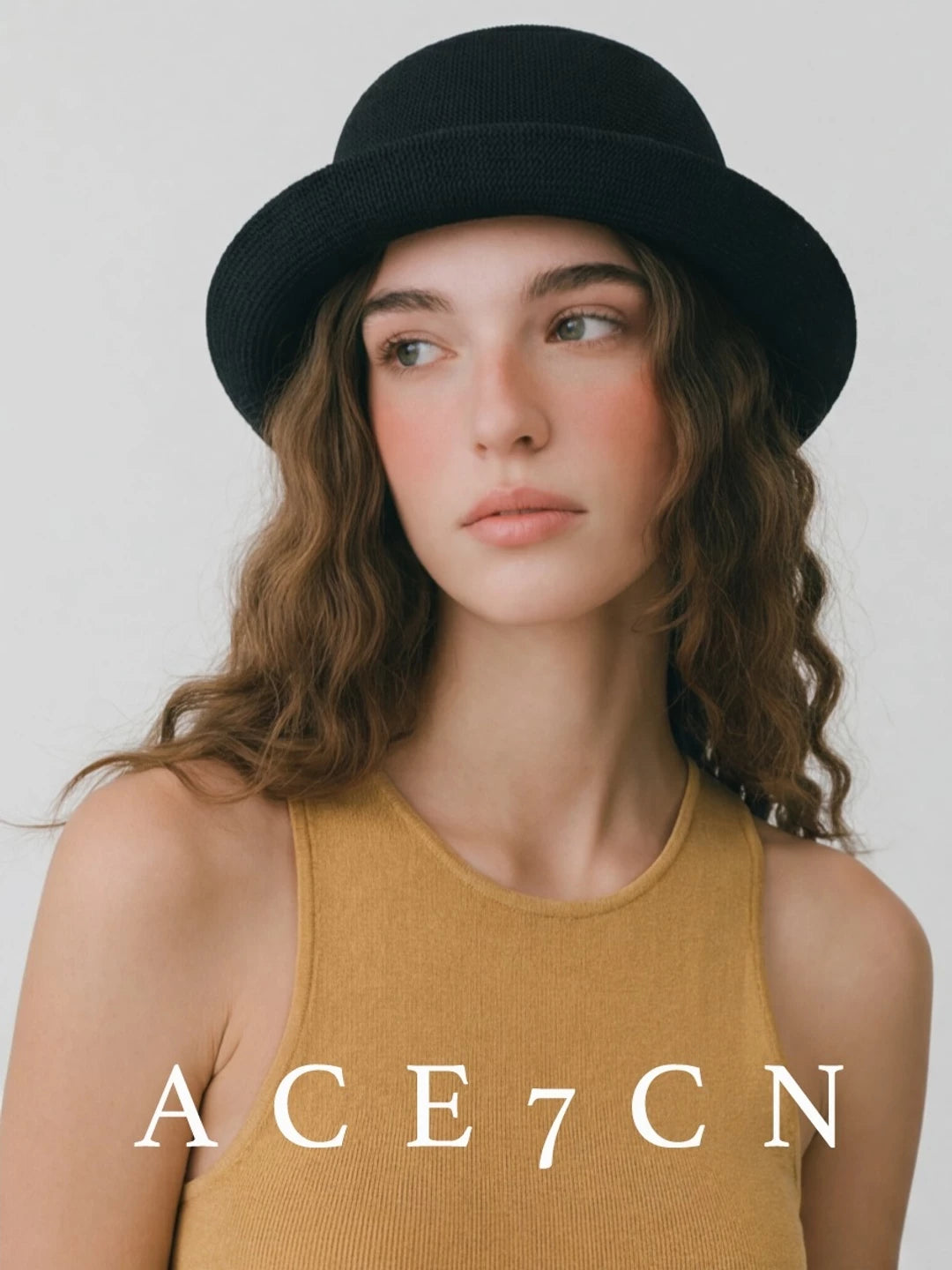 Roll-Brim Washi Paper Bucket Hat — ACE7CN