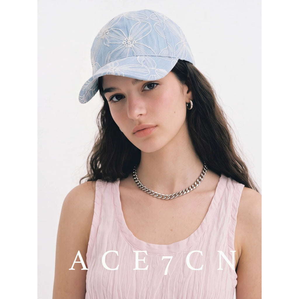 Lace-Embroidered Baseball Cap — ACE7CN
