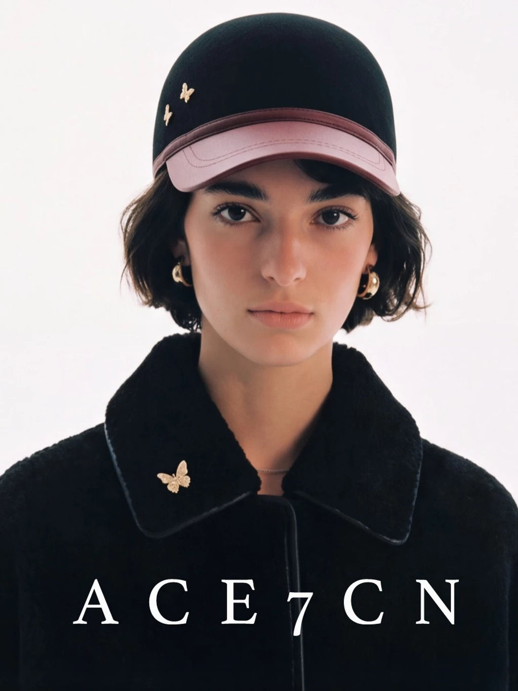Leather-Peak Wool Felt Equestrian Cap — ACE7CN