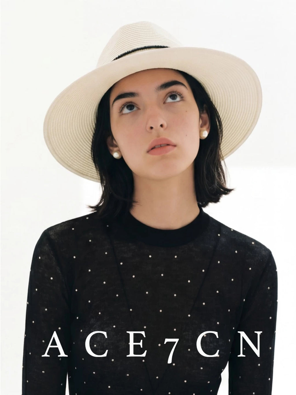 Fine-Weave White Straw Fedora — ACE7CN