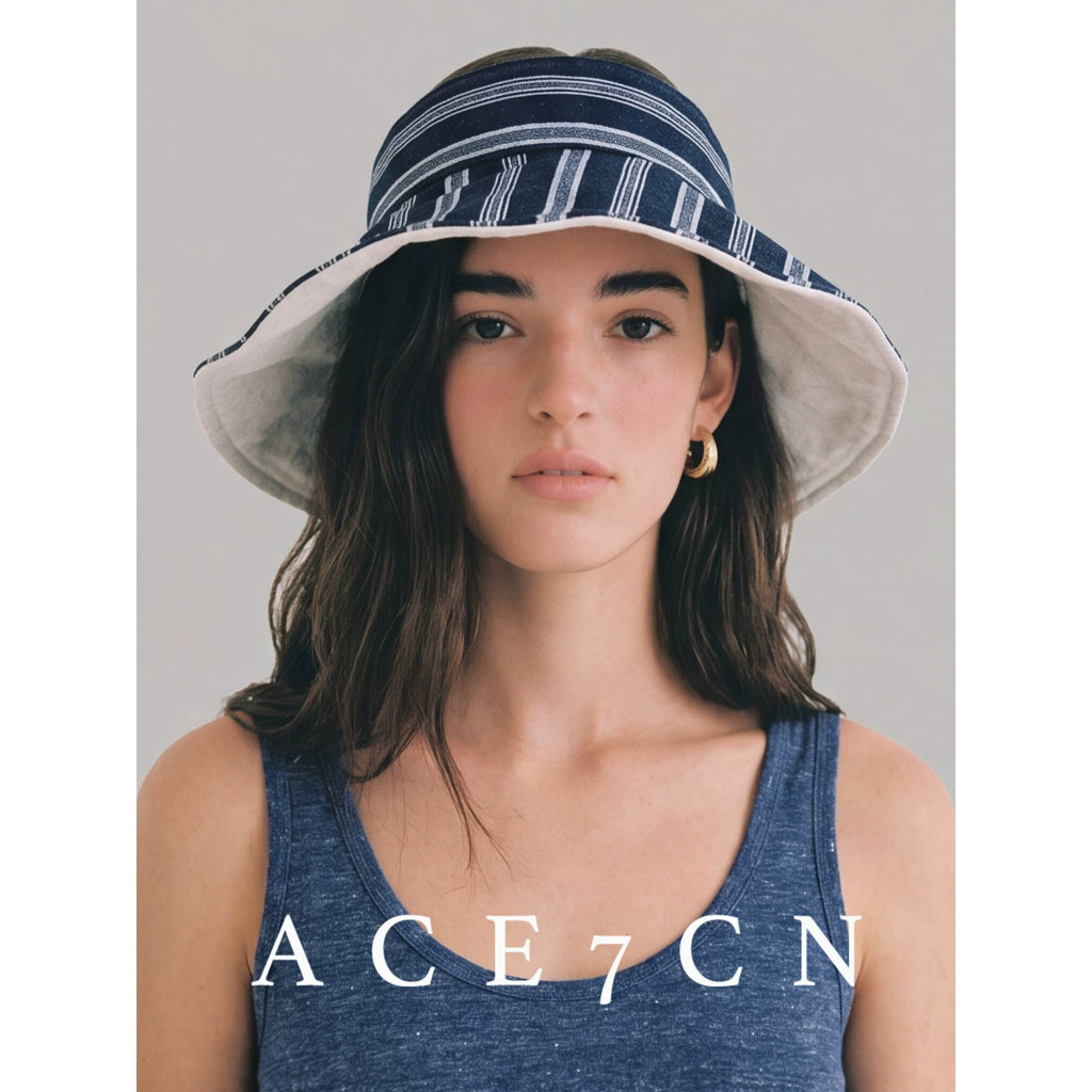 Striped Roll-Brim Visor — ACE7CN
