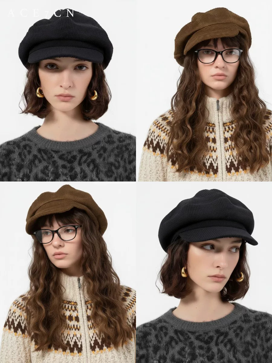Corduroy Newsboy Cap — ACE7CN