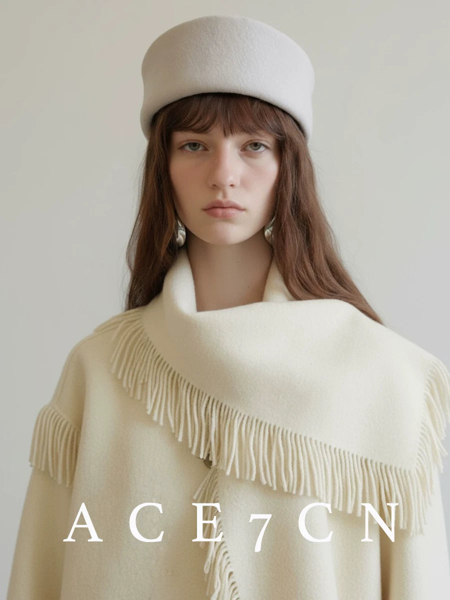 Large-Fit Wool Pillbox Hat — ACE7CN