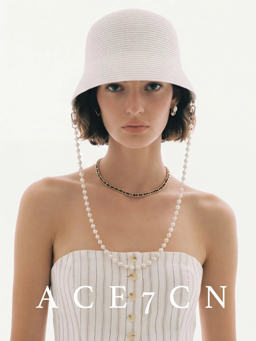 Pure White Lampshade Bucket Hat — ACE7CN
