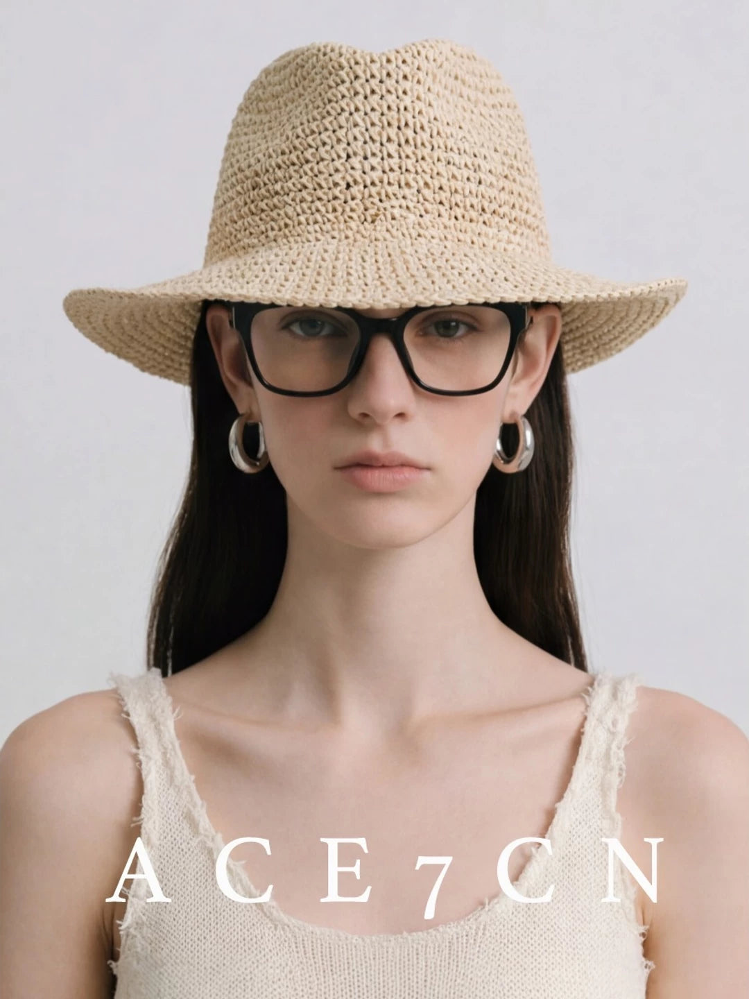 Wide-Brim Soft Straw Western Hat — ACE7CN