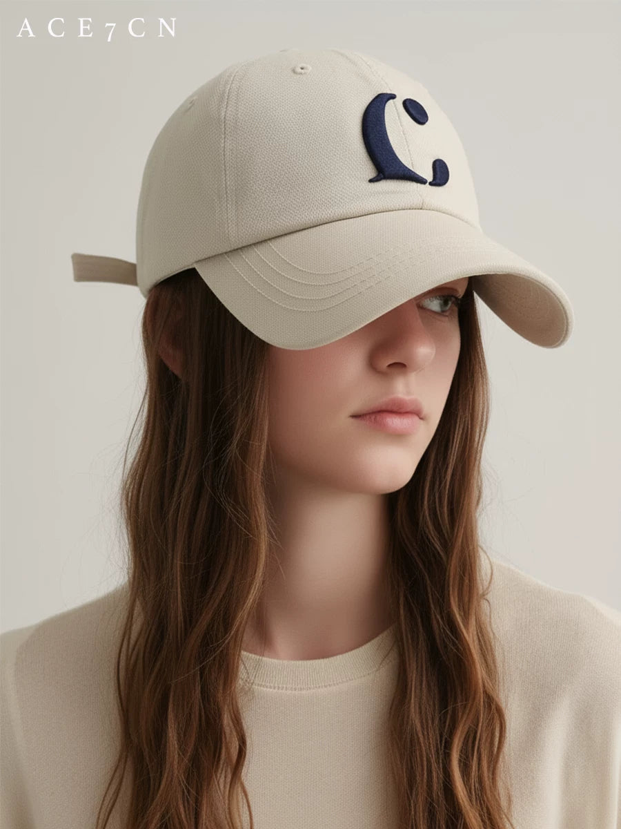 Letter C Soft-Crown Baseball Cap — ACE7CN