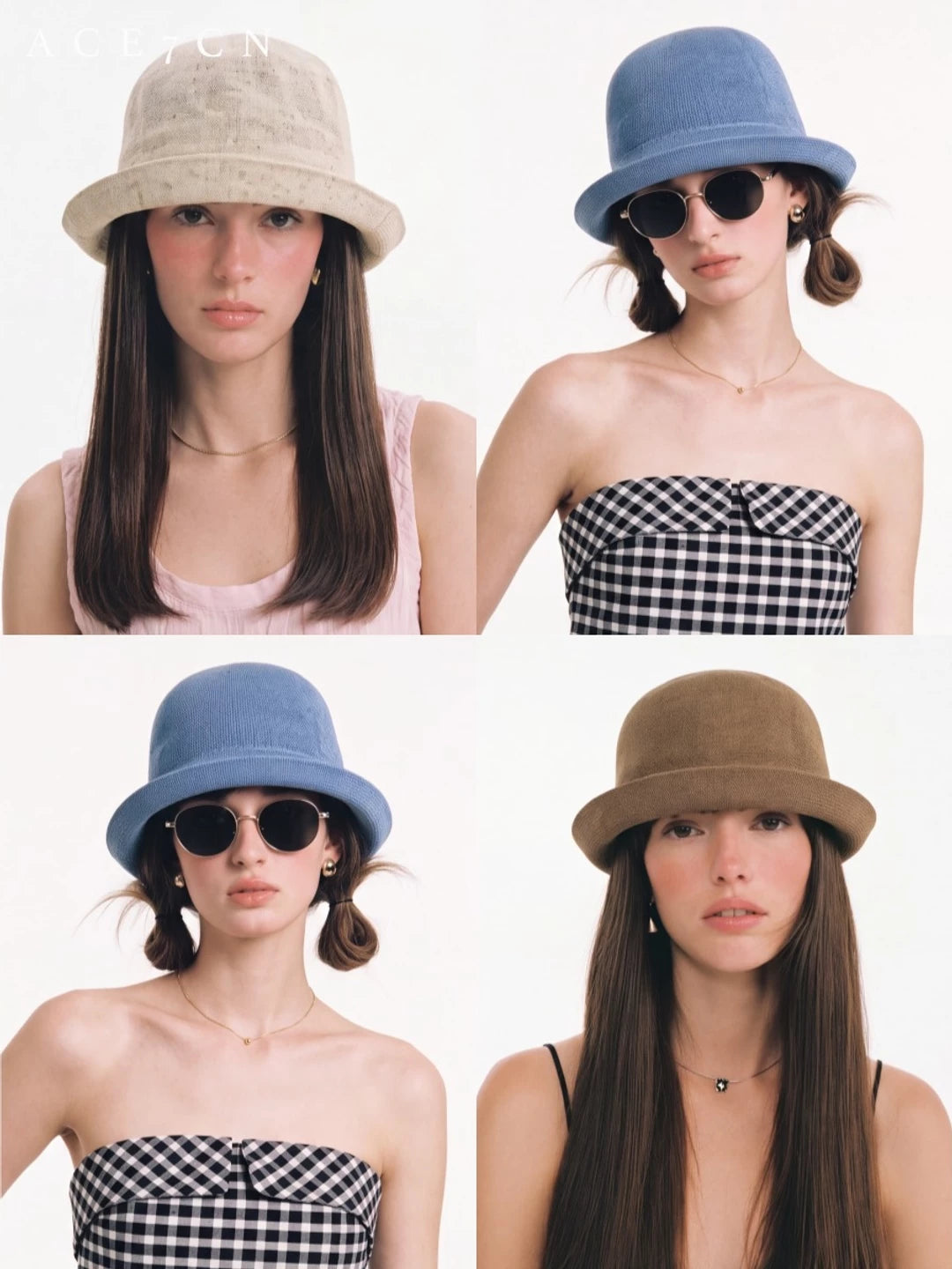 Ultra-Thin Linen Roll-Brim Bucket Hat — ACE7CN