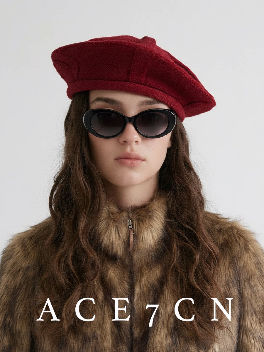 Relaxed Knit Wool Beret — ACE7CN