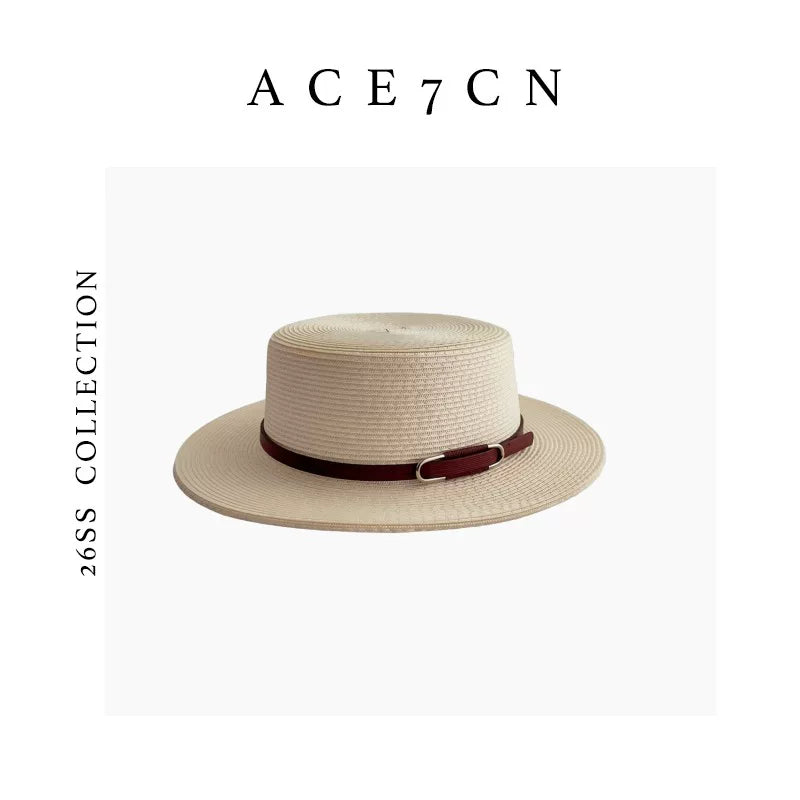 Flat-Top Straw Boater — ACE7CN