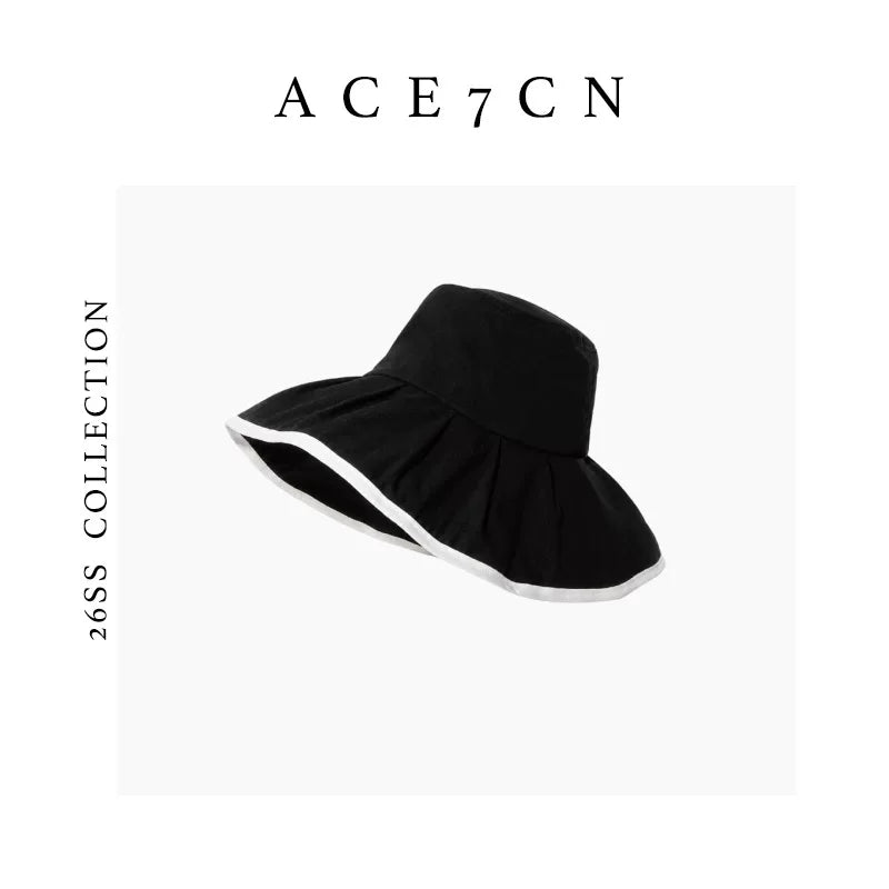 Pinched-Pleat Cloche Bucket Hat — ACE7CN