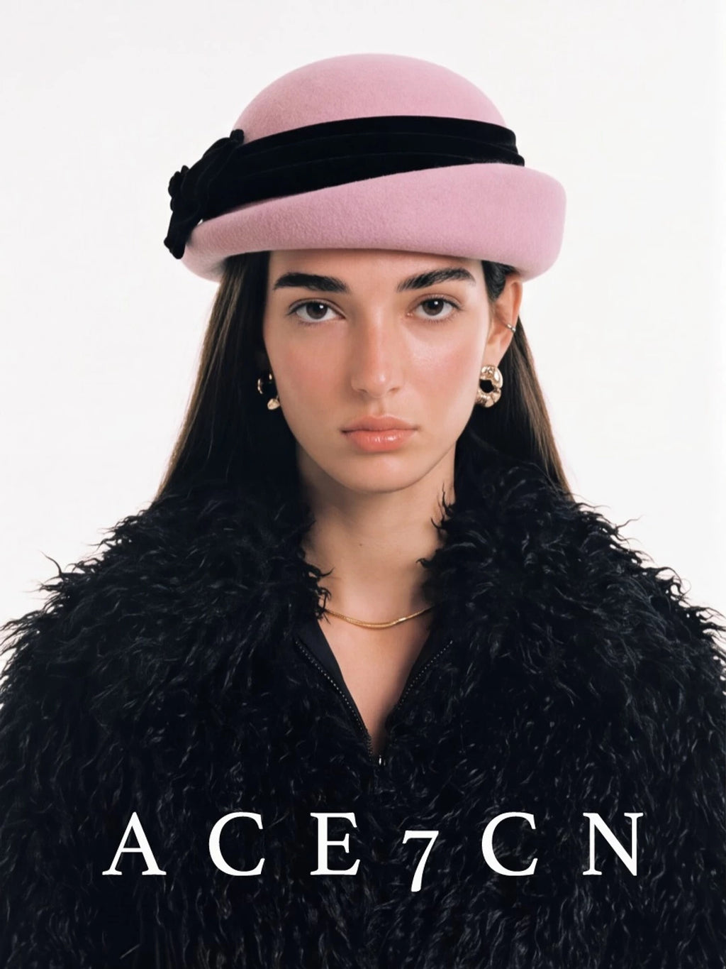 Velvet-Bow Wool Pillbox Hat — ACE7CN