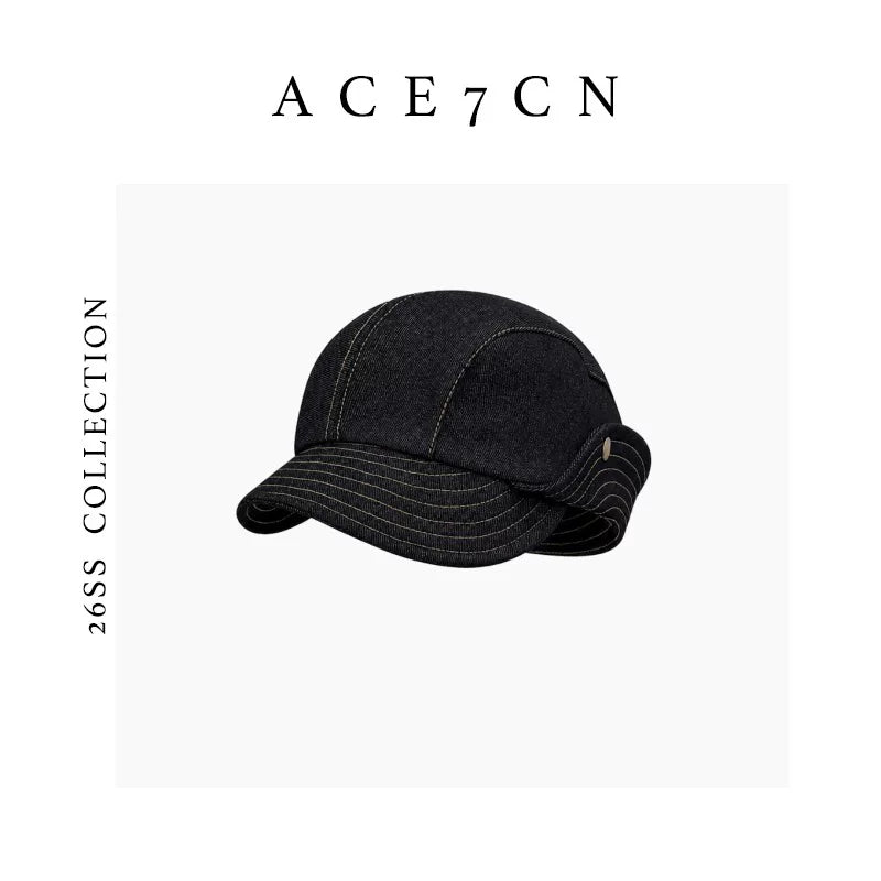 Roll-Brim Denim Bucket Hat — ACE7CN
