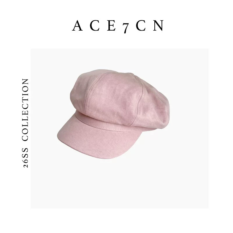 Matte Cotton Newsboy Cap — ACE7CN