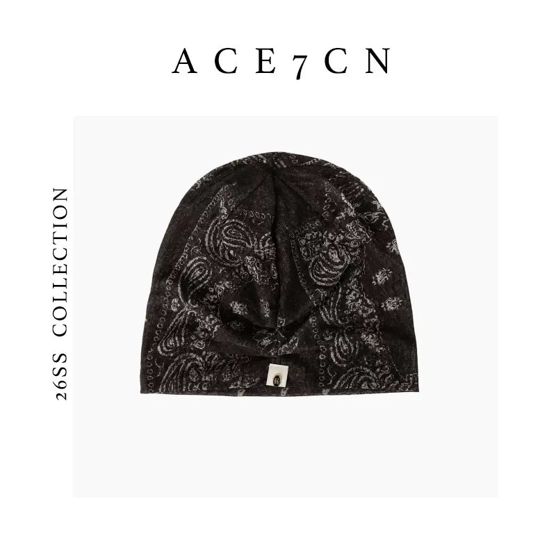 Pleated Lightweight Head Scarf Hat — ACE7CN