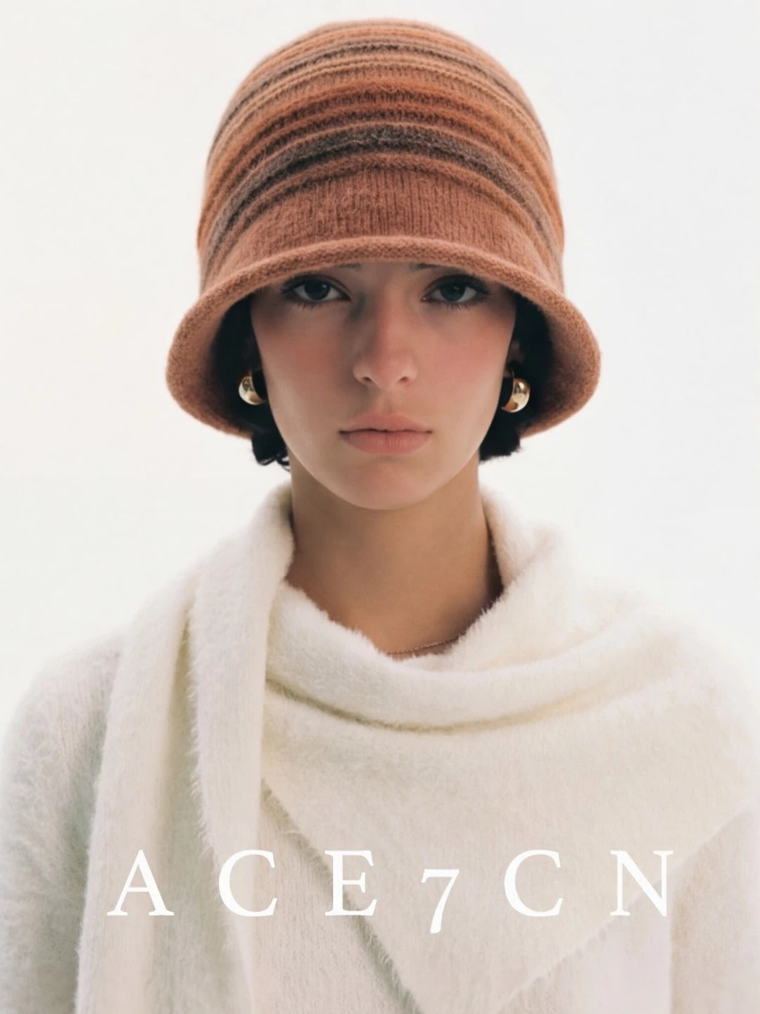 Multi-Stripe Wool Slouch Beanie — ACE7CN