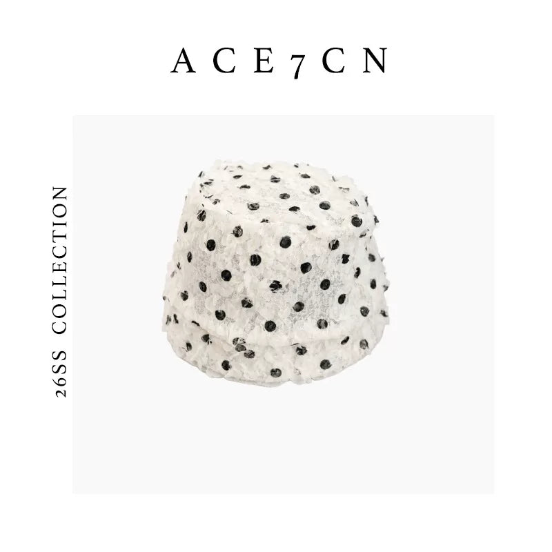 Petal-Pleat Polka-Dot Turban Hat — ACE7CN