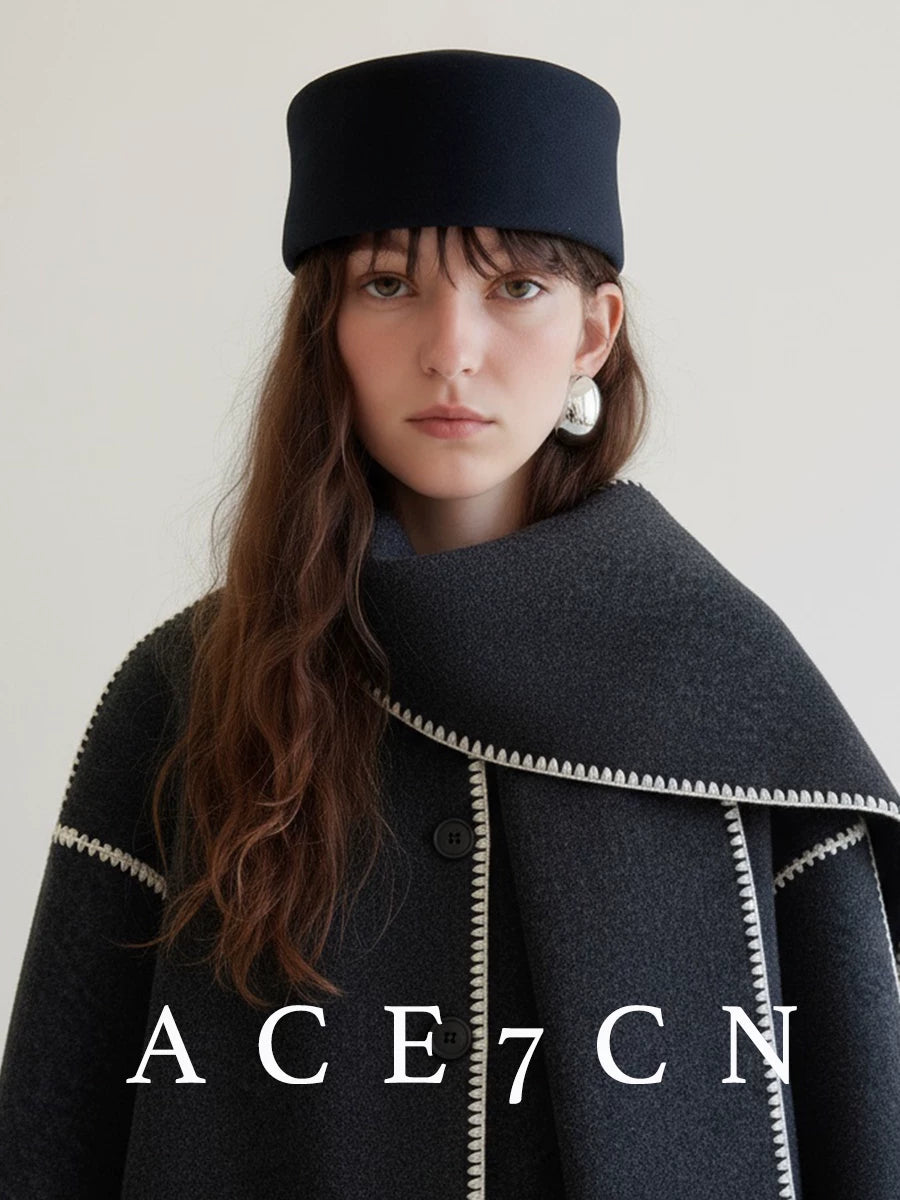Large-Fit Wool Pillbox Hat — ACE7CN