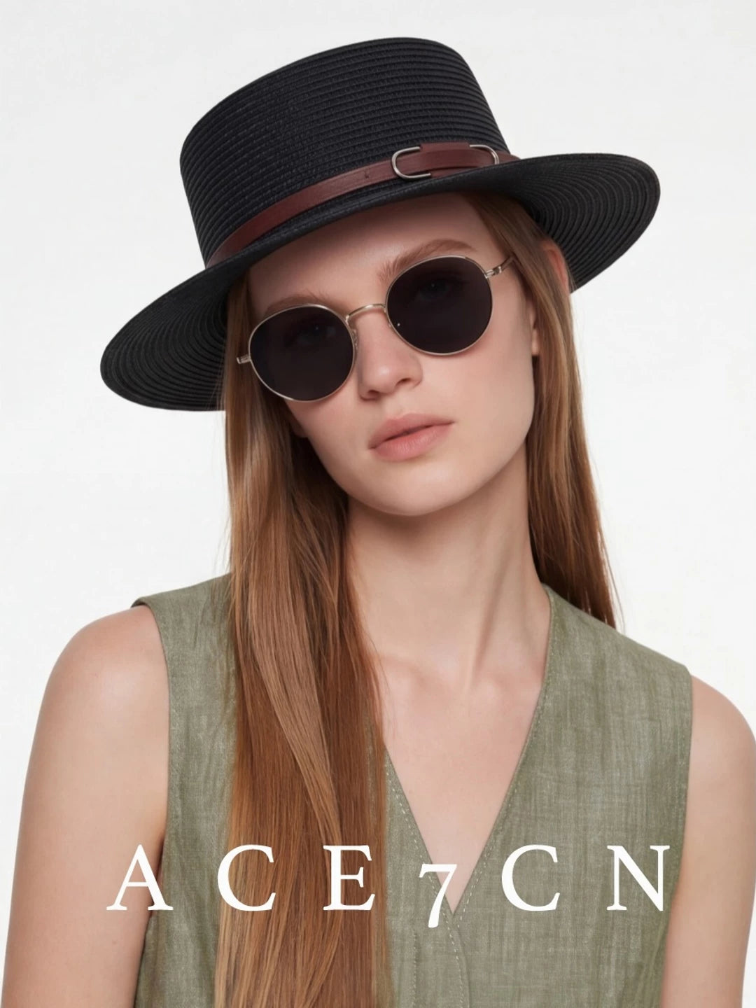 Flat-Top Straw Boater — ACE7CN