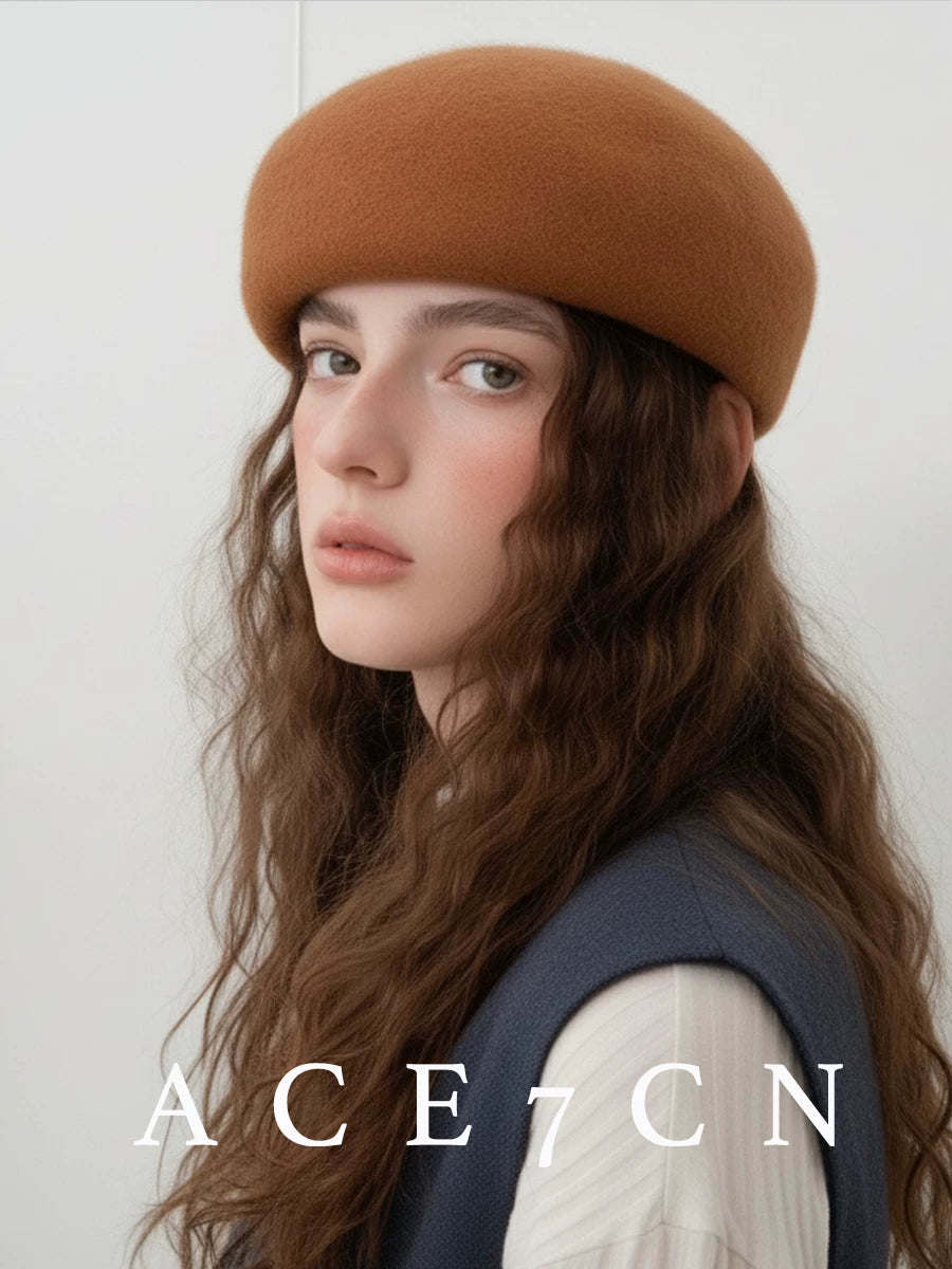 Runway Domed Wool Pillbox Hat — ACE7CN