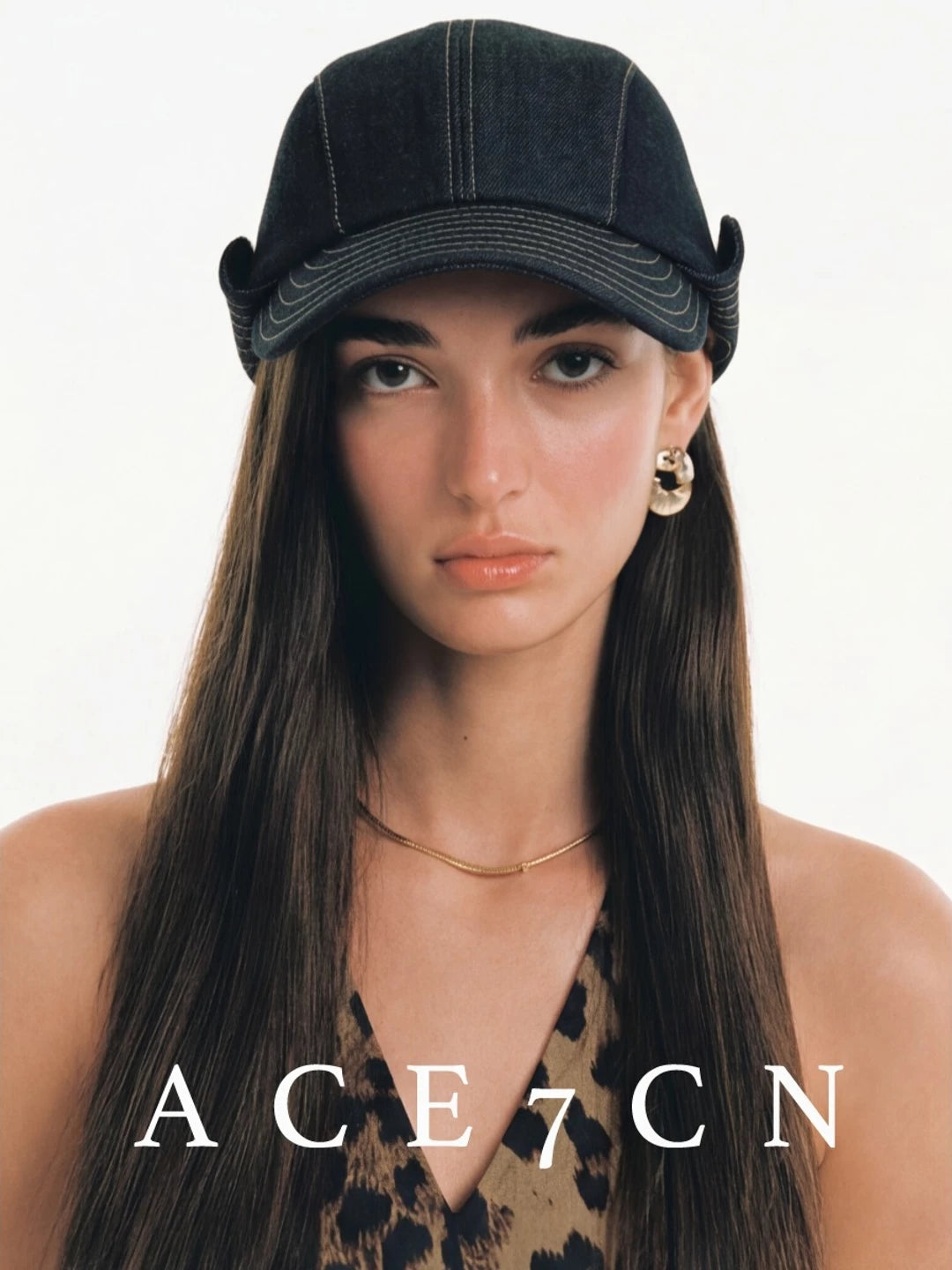 Roll-Brim Denim Bucket Hat — ACE7CN