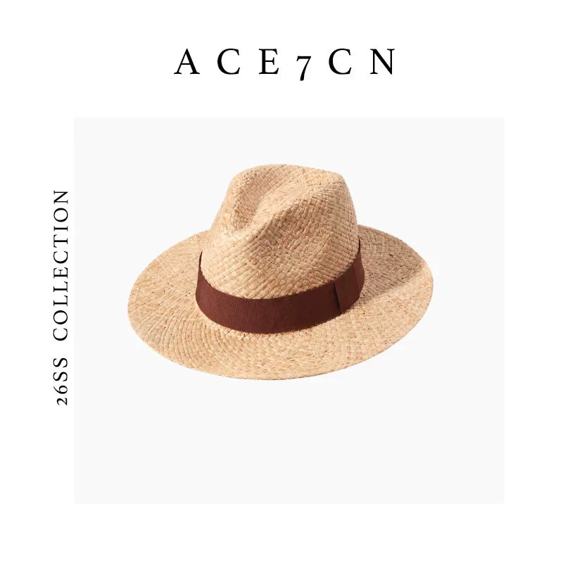 Natural Raffia Fedora — ACE7CN