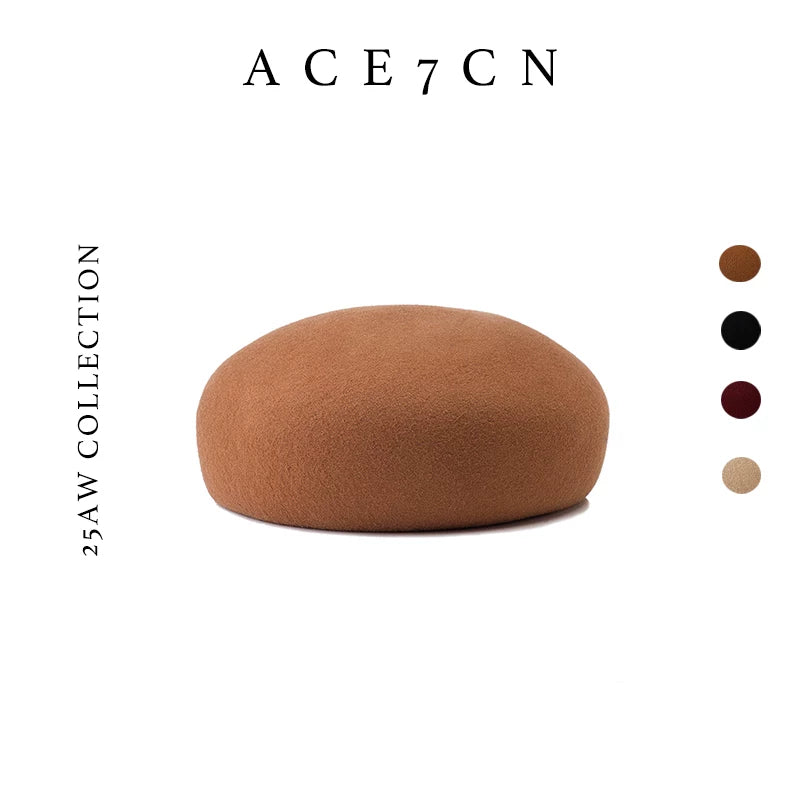 Runway Domed Wool Pillbox Hat — ACE7CN
